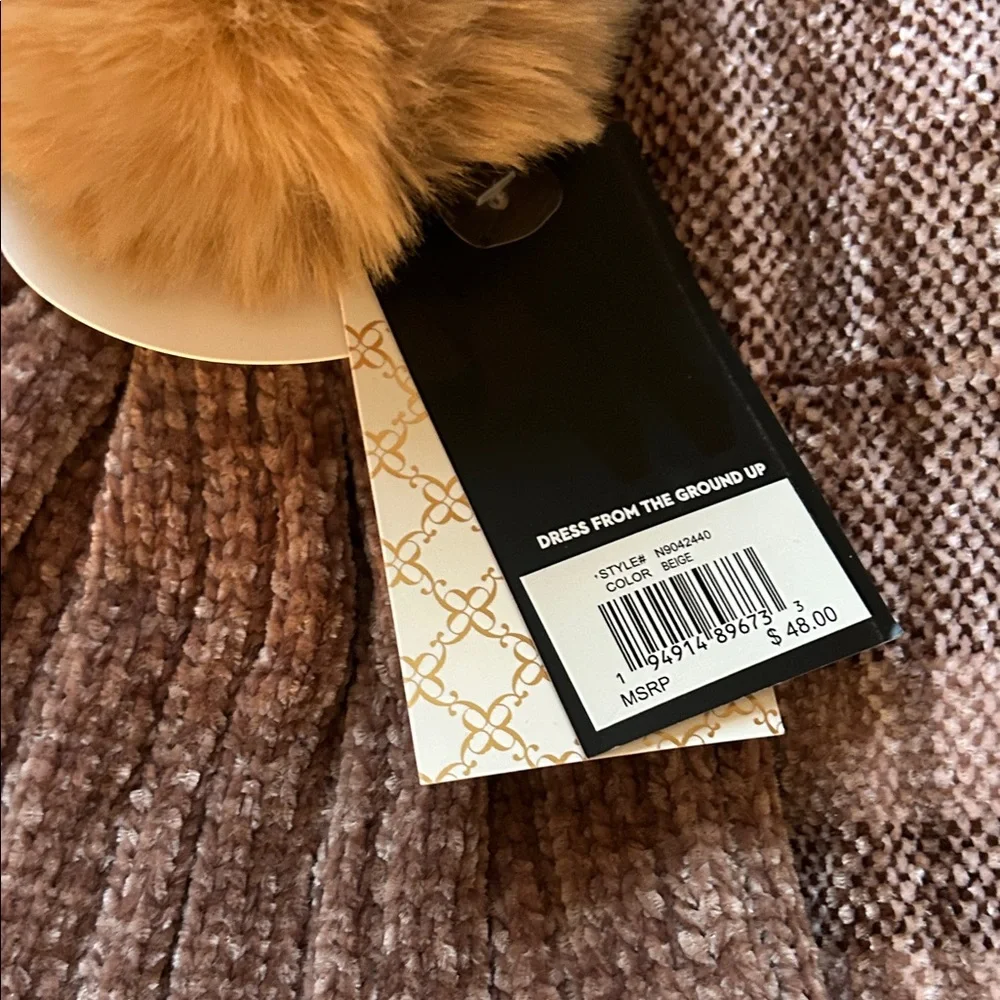 Free With Purchase!!! Nine West Tan and Brown and pink Knit Hat and Scarf Set